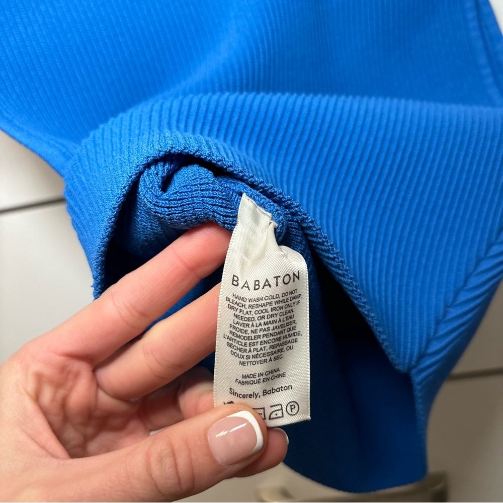 Aritzia Blue Ribbed Tank Top - Picture 7 of 7